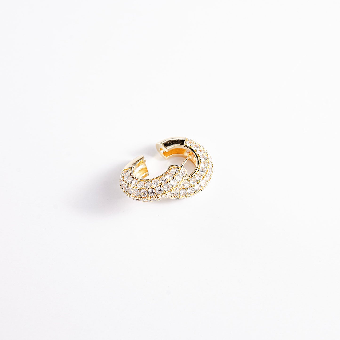 Samantha Pave Hoop Earrings