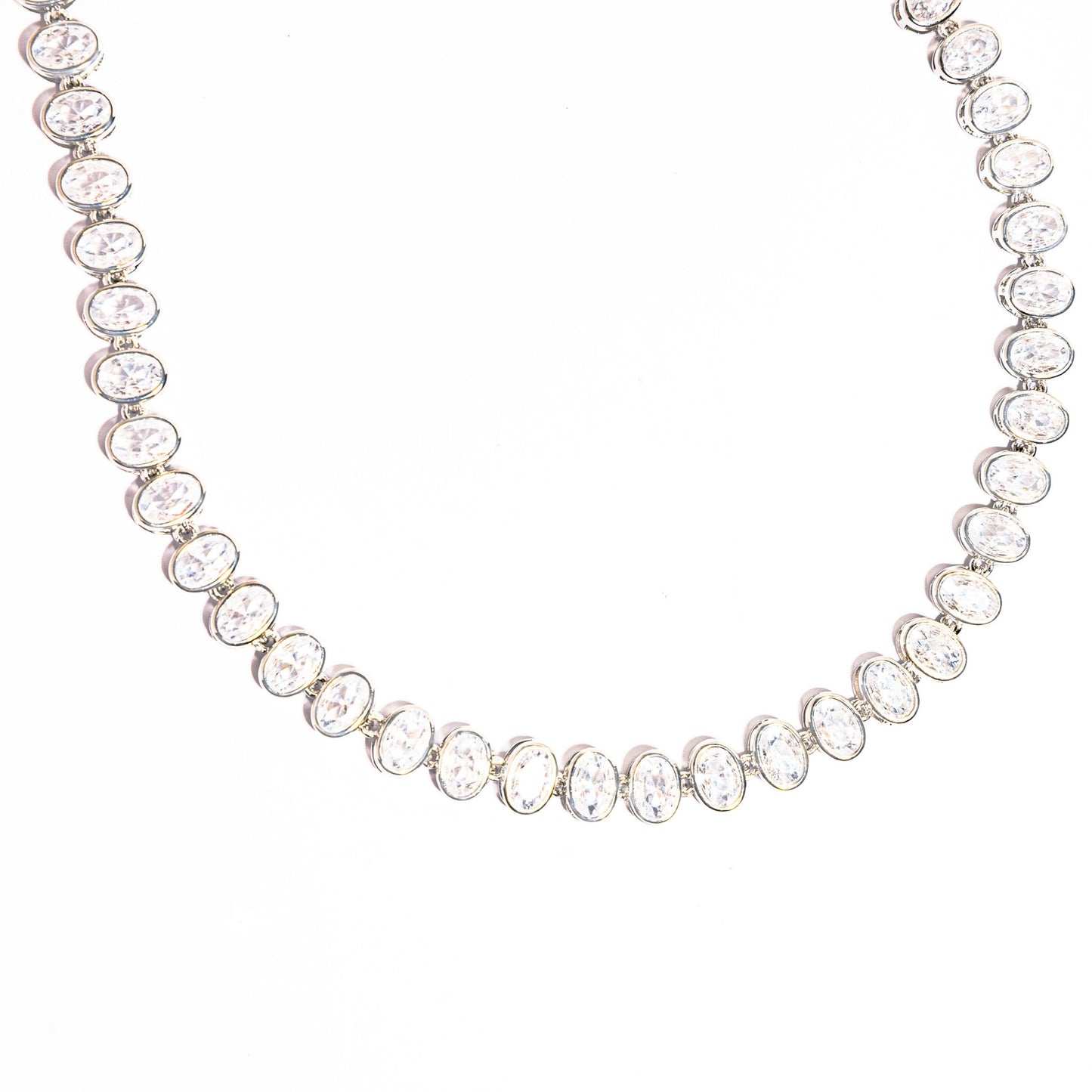Charlotte Oval Baguette Necklace