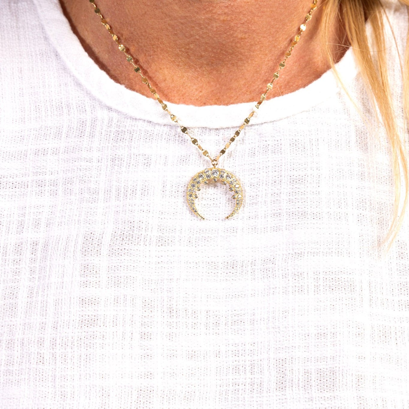 Ashley Moon Pendant Necklace