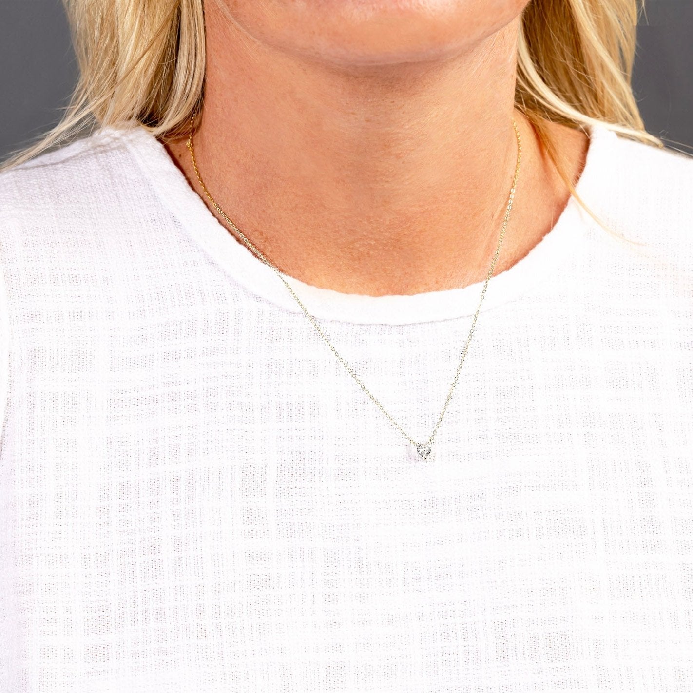 Gaby Dainty Heart Pendant Necklace