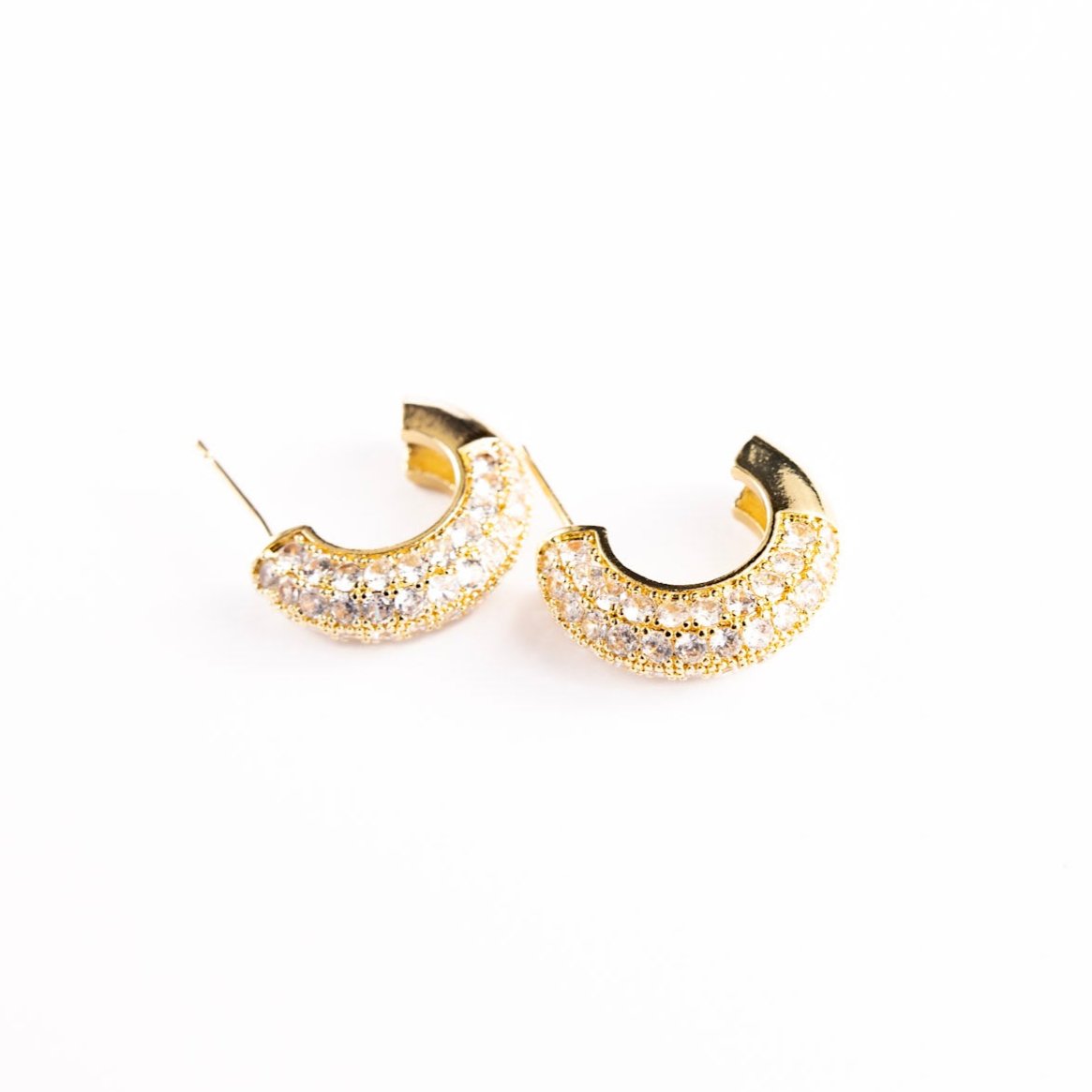 Samantha Pave Hoop Earrings