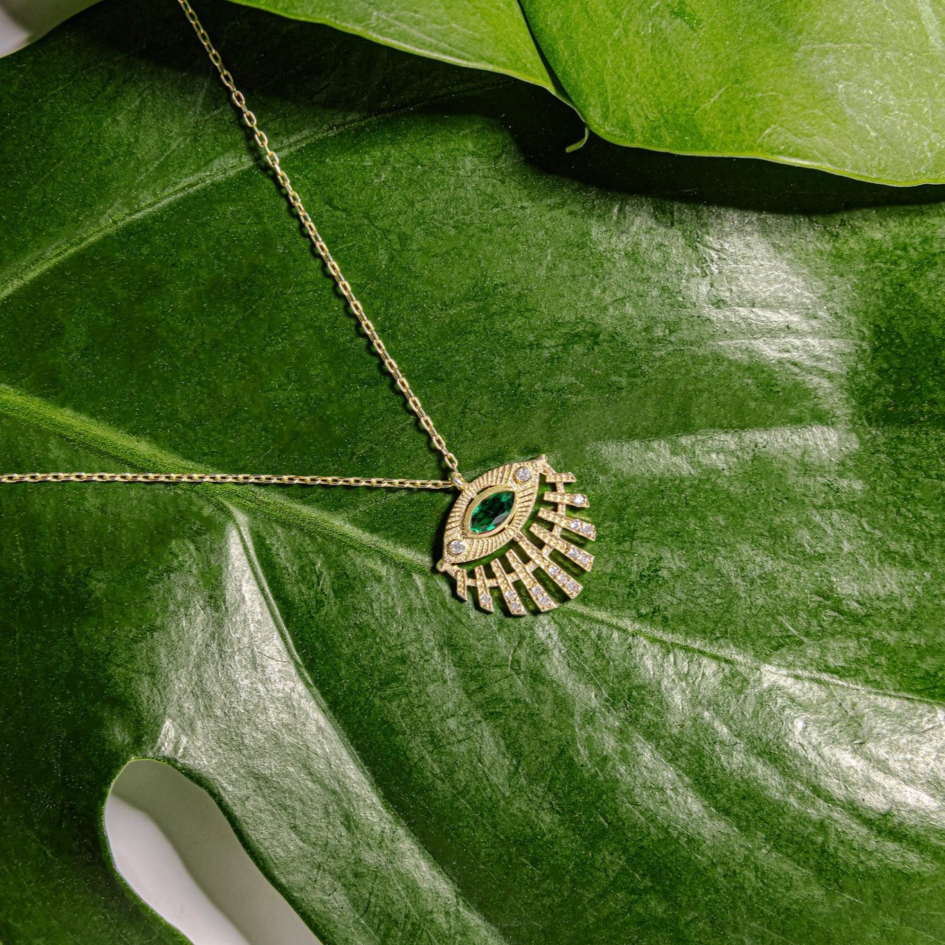 Sara Green Evil Eye Necklace