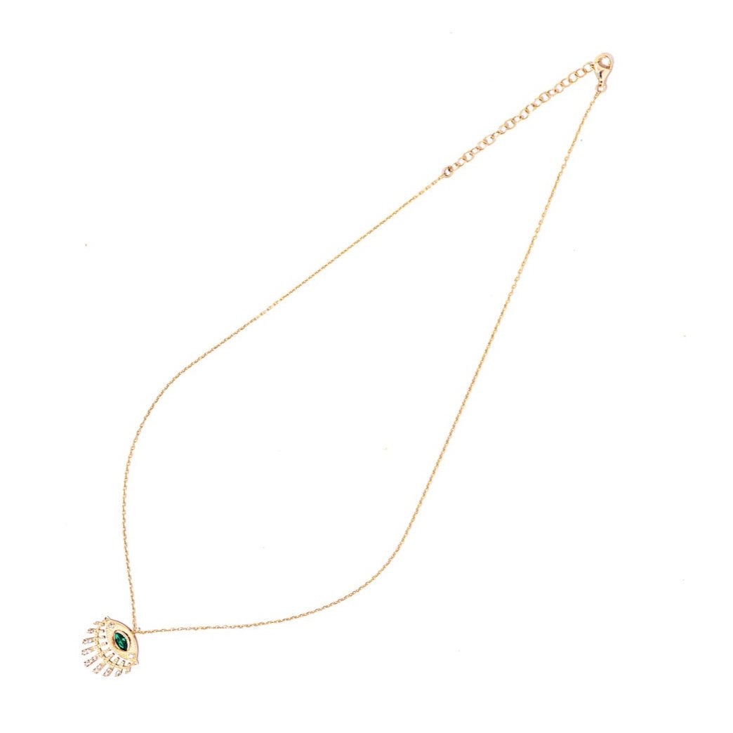 Sara Green Evil Eye Necklace