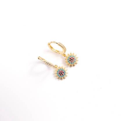 Lola Sunflower Drop Earrings