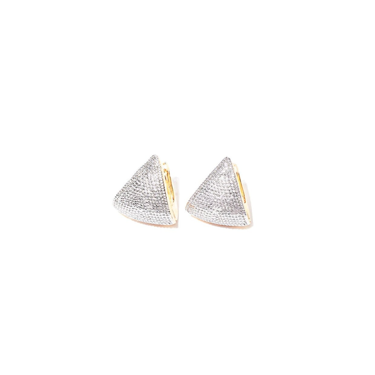 Dana Triangular Modern Huggie Earrings